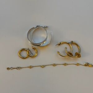 Bundle of Madewell Hoop Earrings & Bracelet